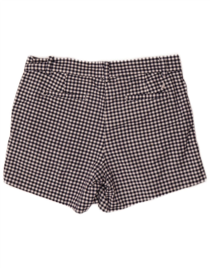 NAUTICA Chino Shorts til kvinder US 6 Medium W32 Marineblå Gingham Cotton