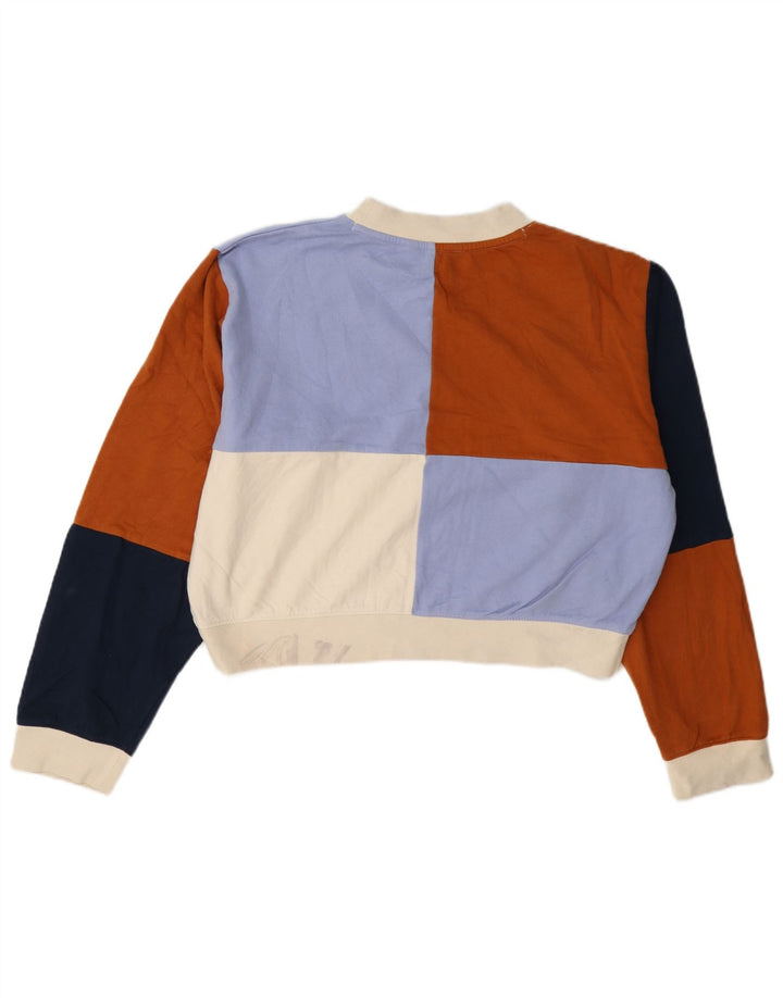 French Connection Womens Crop Sweatshirt Jumper UK 14 Medium Flerfarvet