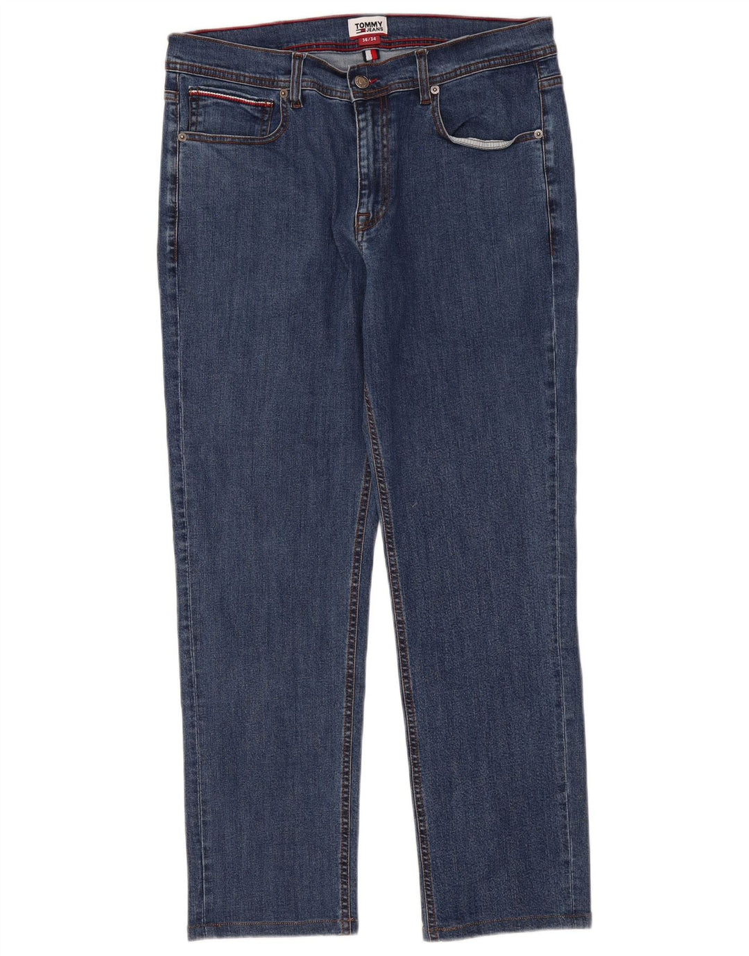 Tommy Hilfiger lige jeans til kvinder W36 L28 blå bomuld