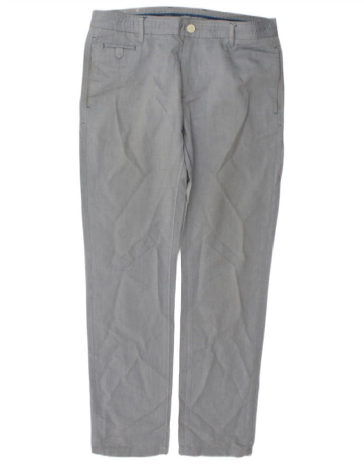 Zara Herre Slim Chino Bukser EU 42 Medium W32 L31 Grå Bomuld