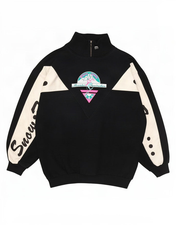 Maser M Graphic Sweatshirt Jumper US 8 Medium Sort Colourblock