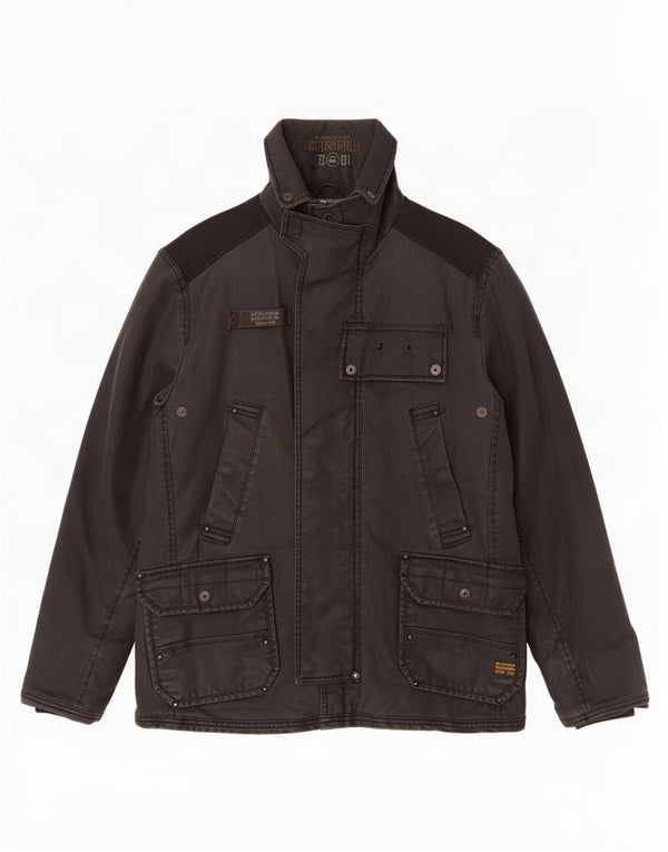 G-Star Herre Windbreaker Jacket UK 42 XL Sort Bomuld