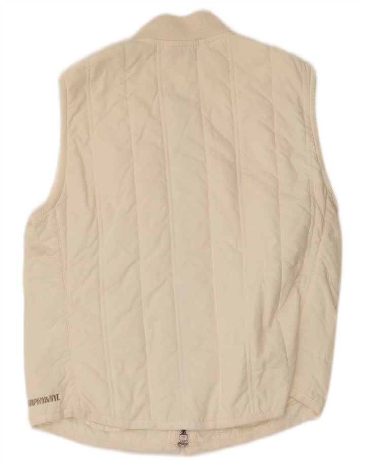 Murphy & Nye Womens Polstret Gilet UK 10 Small Off White Polyamid