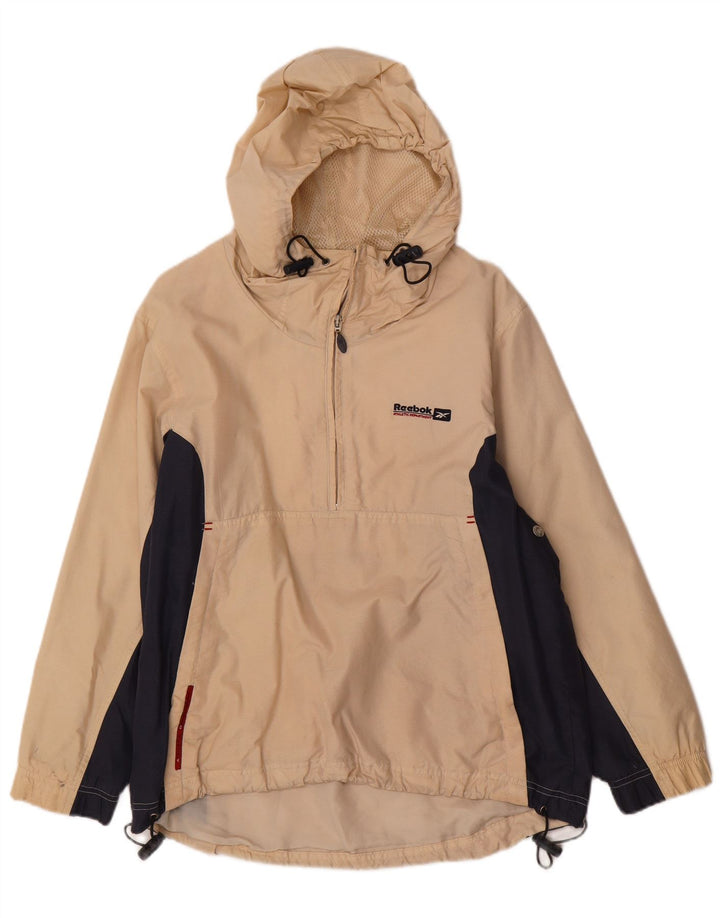 Reebok Dame Pullover Hætte Regnjakke UK 12 Medium Beige Colourblock
