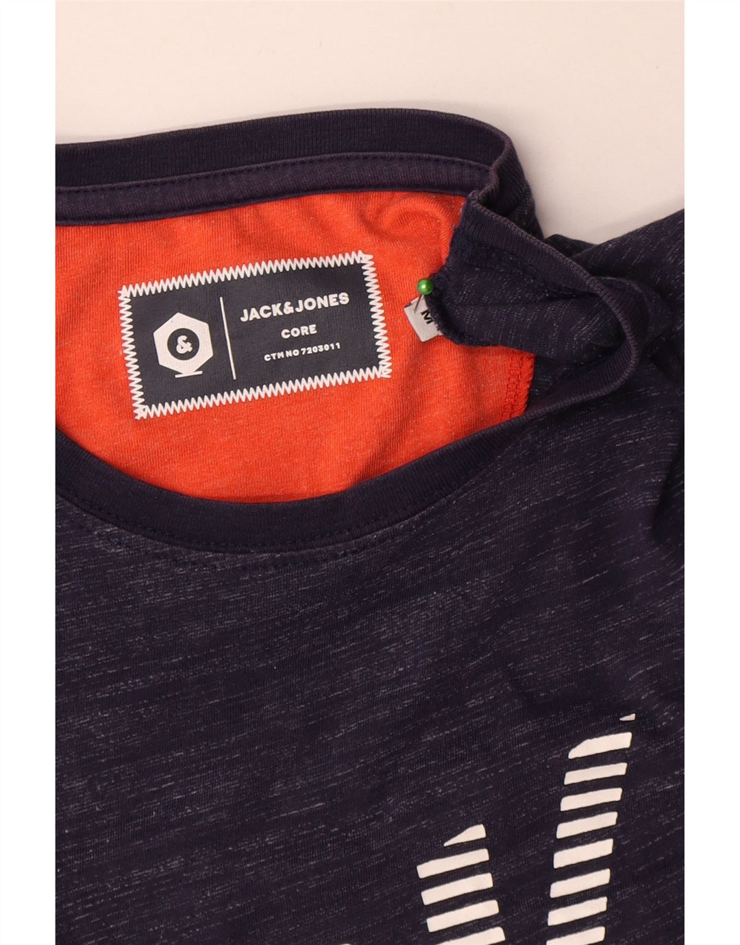 Jack & Jones Herre grafisk T-shirt Top Medium Navyblå Flecked Bomuld