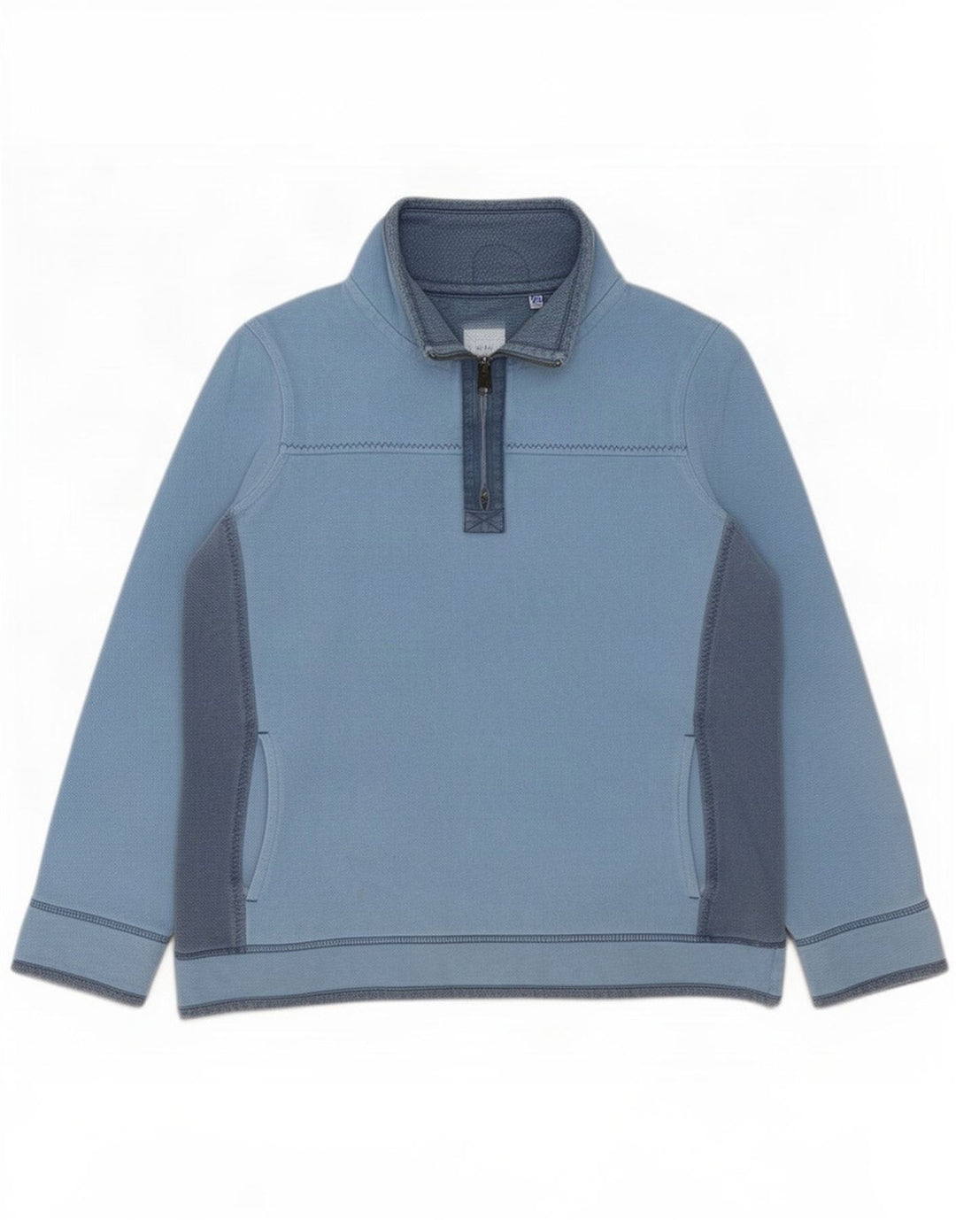 Fat Face Dame Oversized Sweatshirt Jumper UK 16 Large Blue Colourblock