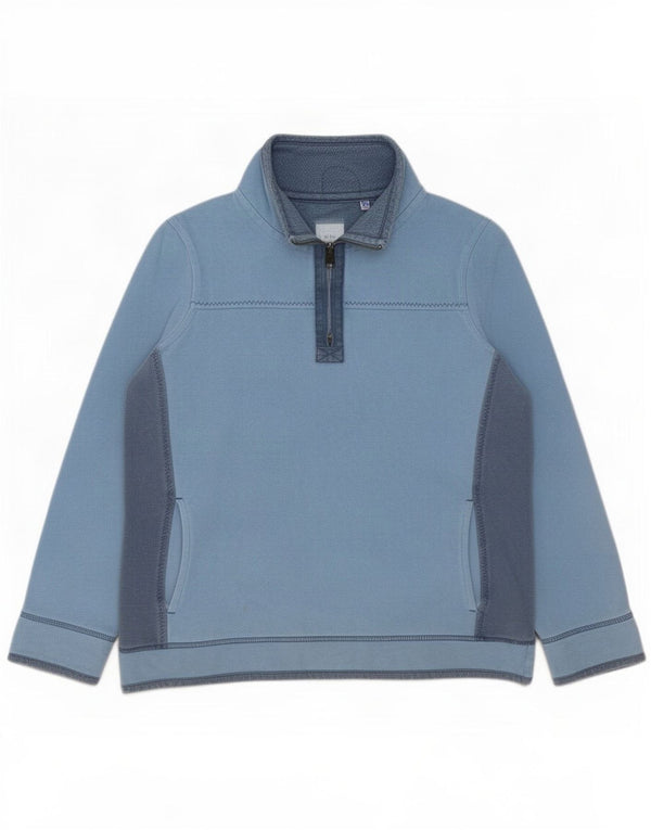 Fat Face Dame Oversized Sweatshirt Jumper UK 16 Large Blue Colourblock