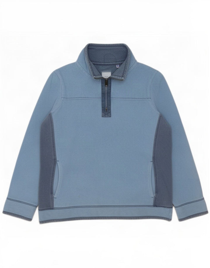 Fat Face Dame Oversized Sweatshirt Jumper UK 16 Large Blue Colourblock