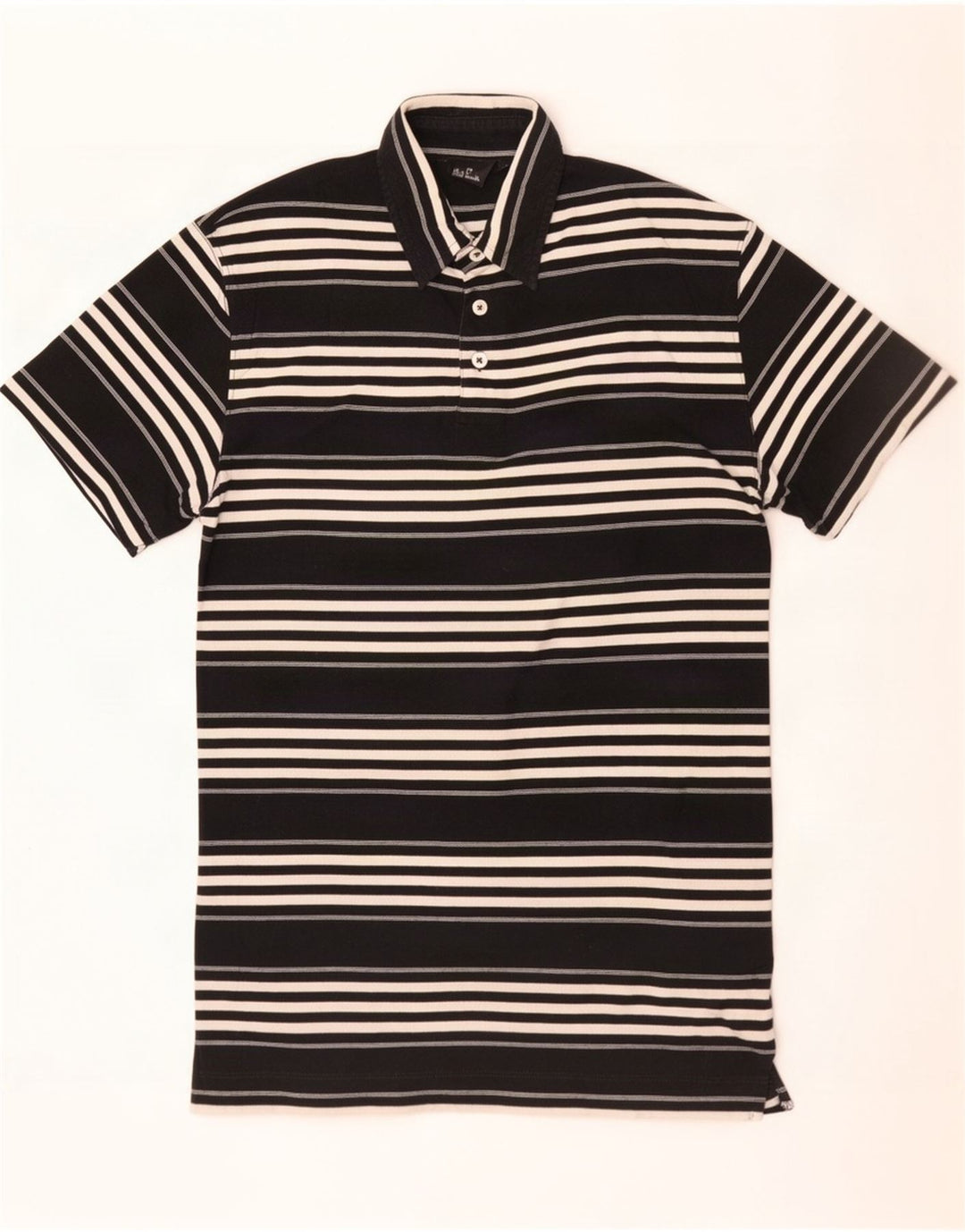 Paul Smith herre poloskjorte lille sort stribet bomuld