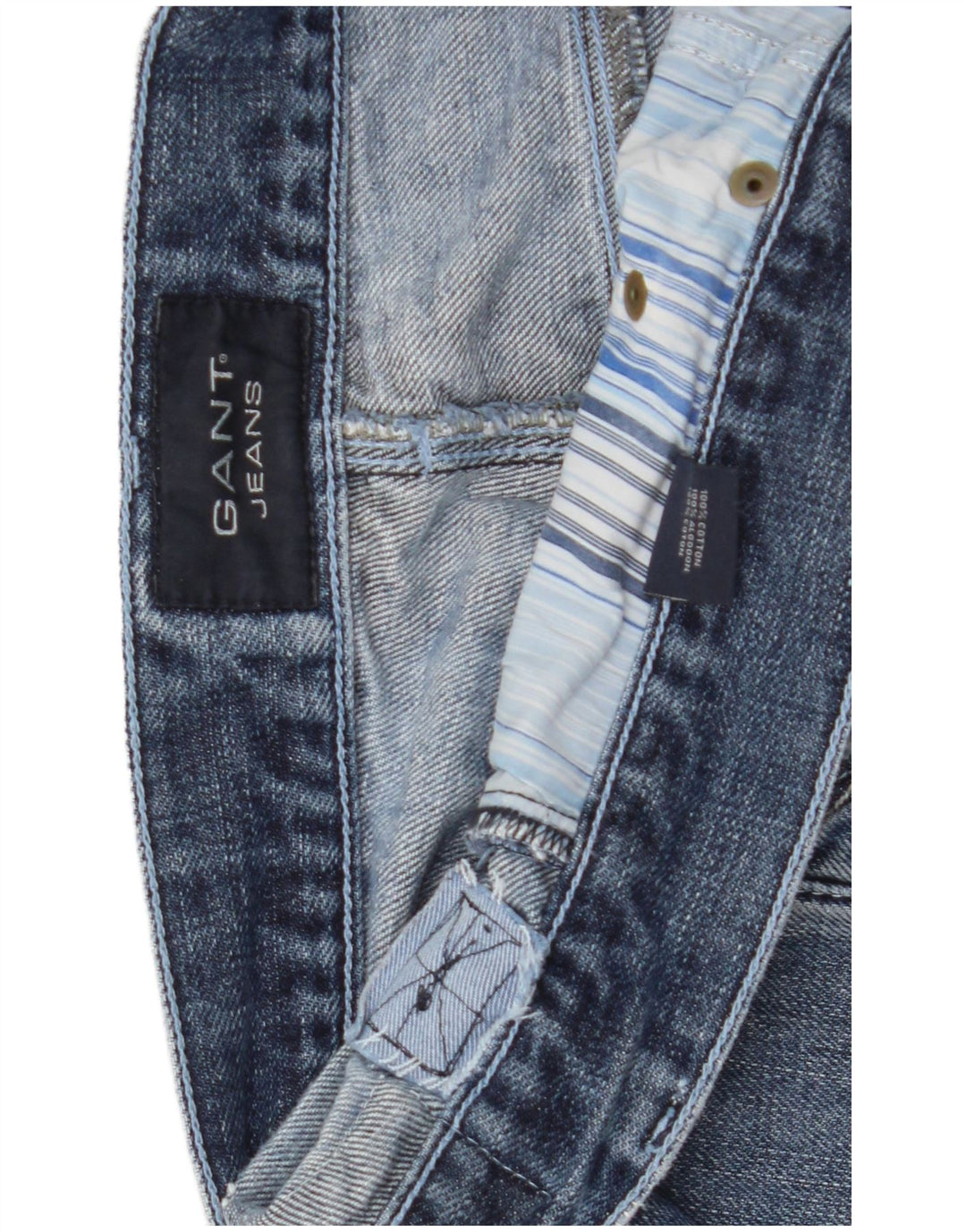 Gant Straight Jeans til mænd W40 L32 blå bomuld