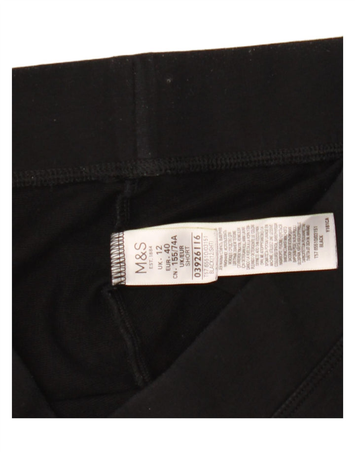 Marks & Spencer Træningsdragtsbukser til kvinder UK 12 Medium Sort Bomuld