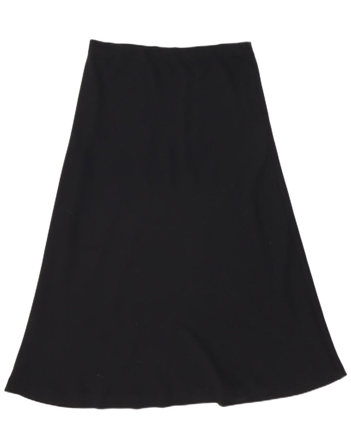 Vintage kvinders højtaljede A-linje nederdel W34 Large Black