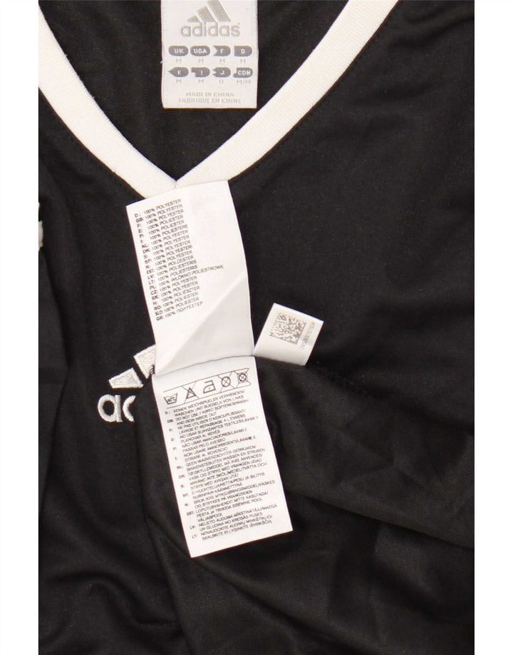 Adidas T-shirt top mellem sort polyester til mænd