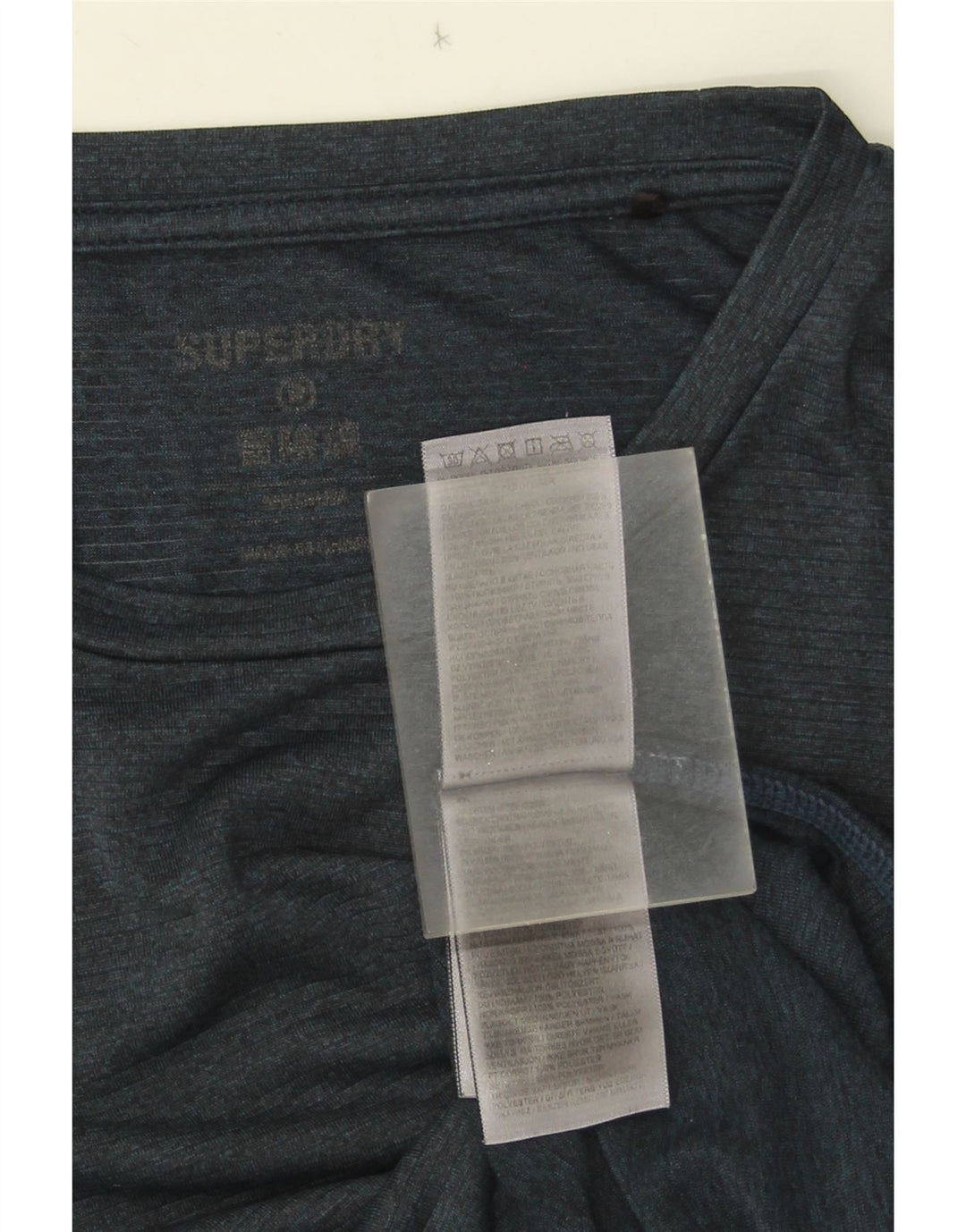 Superdry T-shirt til mænd, medium marineblå polyester