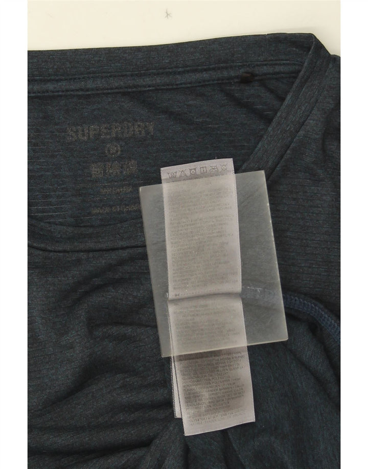 Superdry T-shirt til mænd, medium marineblå polyester