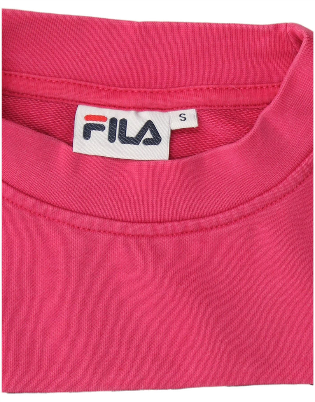 FILA Dame Oversized Sweatshirt Jumper UK 10 Small Pink Colourblock