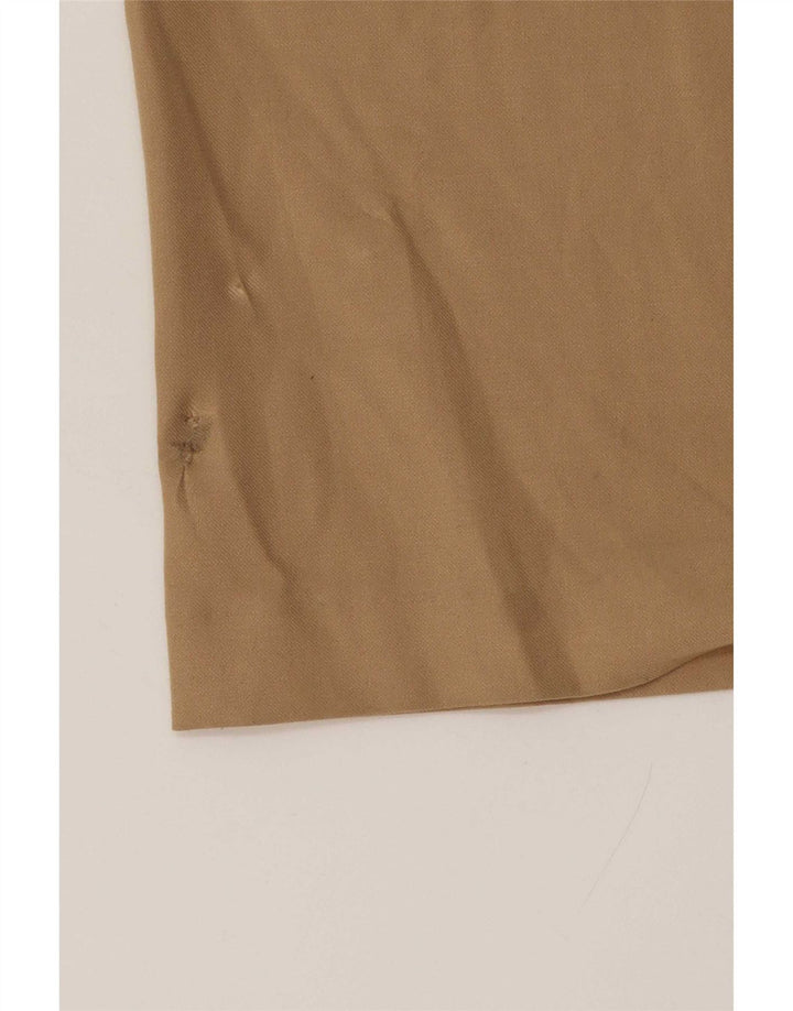 Zara Kvinder Casual Bukser med brede ben Små W27 L33 Beige Polyester