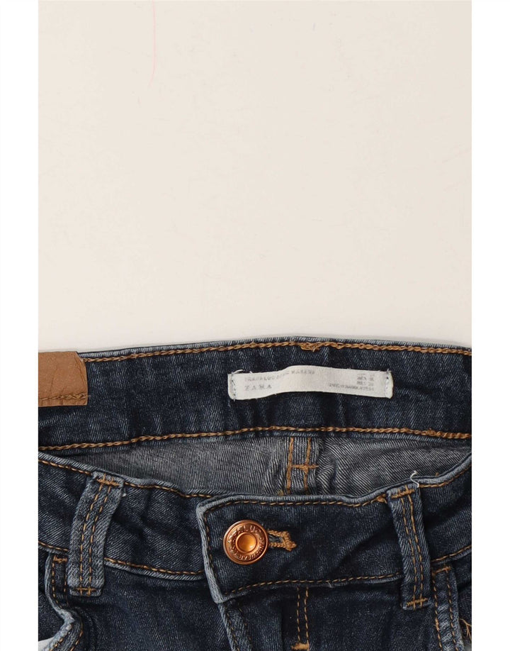 Zara Dame Slim Jeans W28 L28 Marineblå