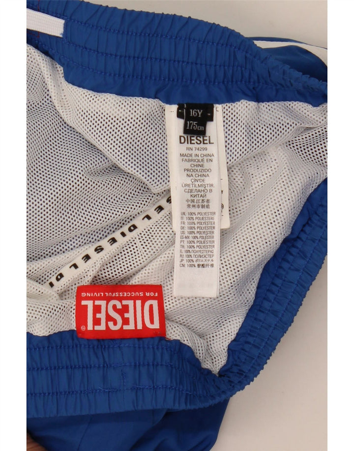 Diesel drenge sportsshorts 15-16 år blå stribet polyester