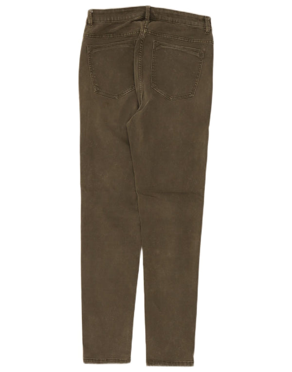 Zara Dame Skinny Jeans EU 42 Large W32 L28 Khaki
