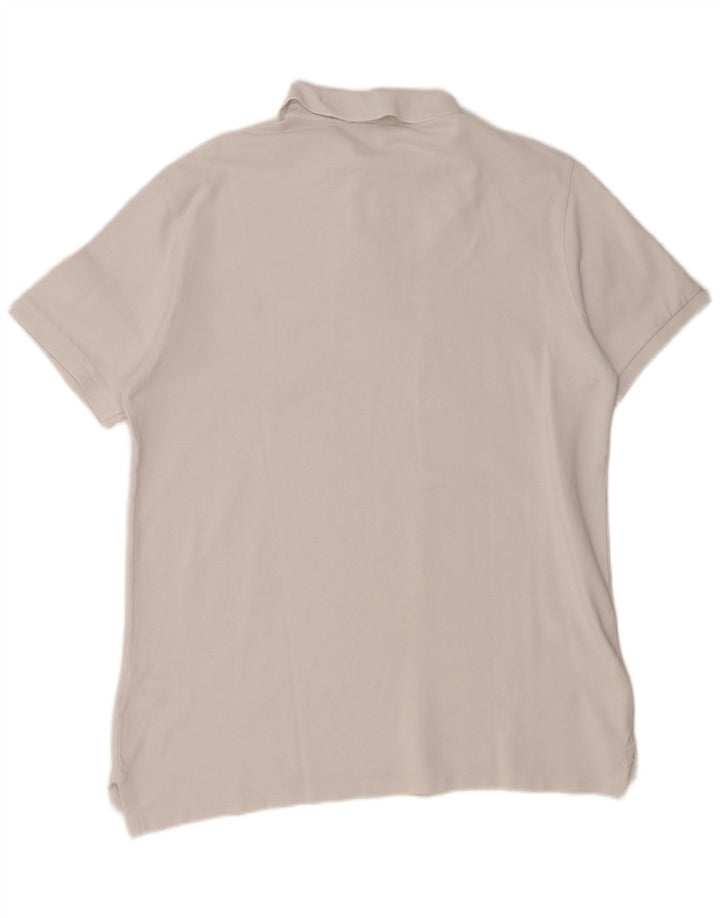 POLO RALPH LAUREN Herre Custom Slim Fit Polo Shirt Stor hvid bomuld