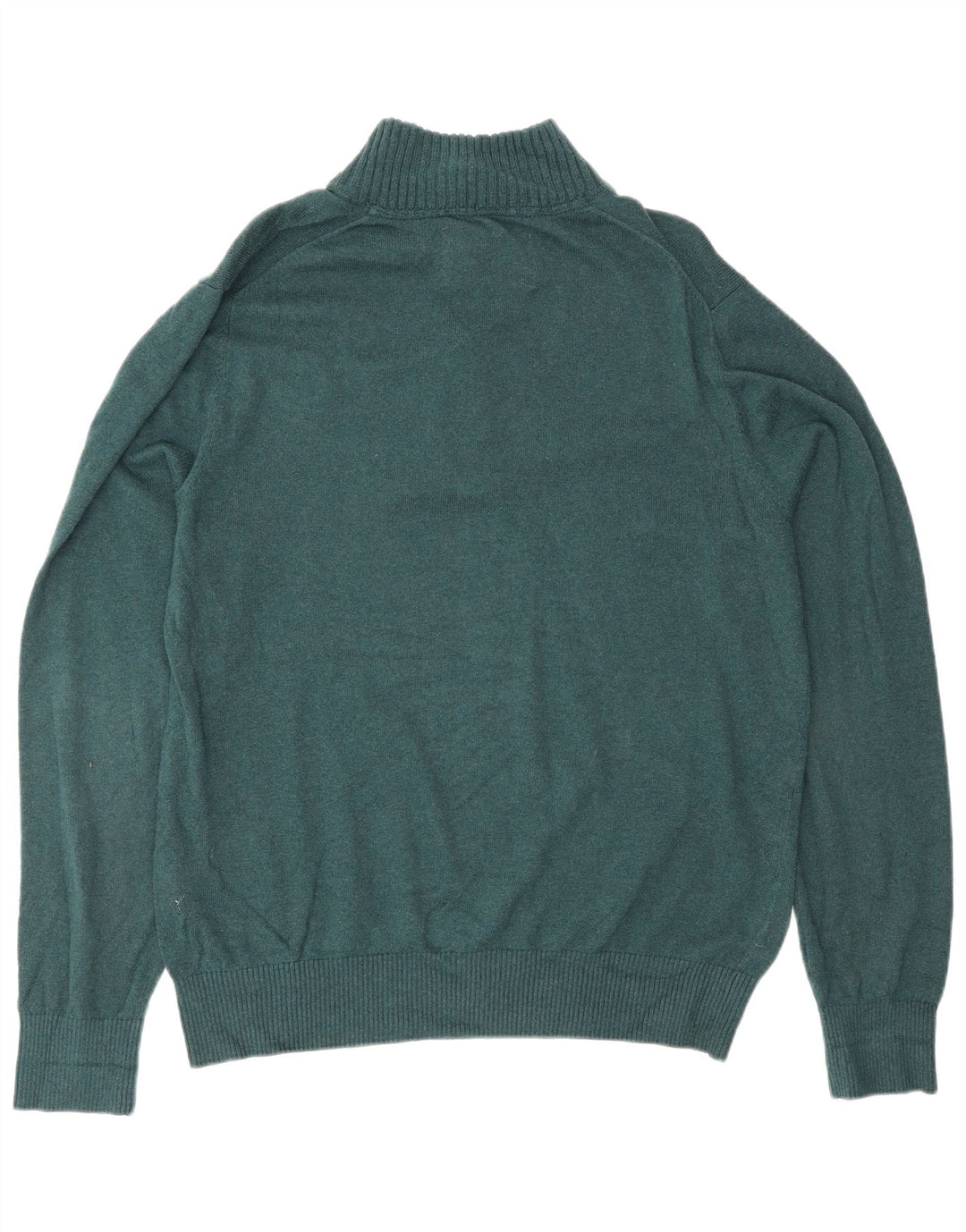 Eddie Bauer Herre Zip Neck Jumper Sweater Medium Green Bomuld