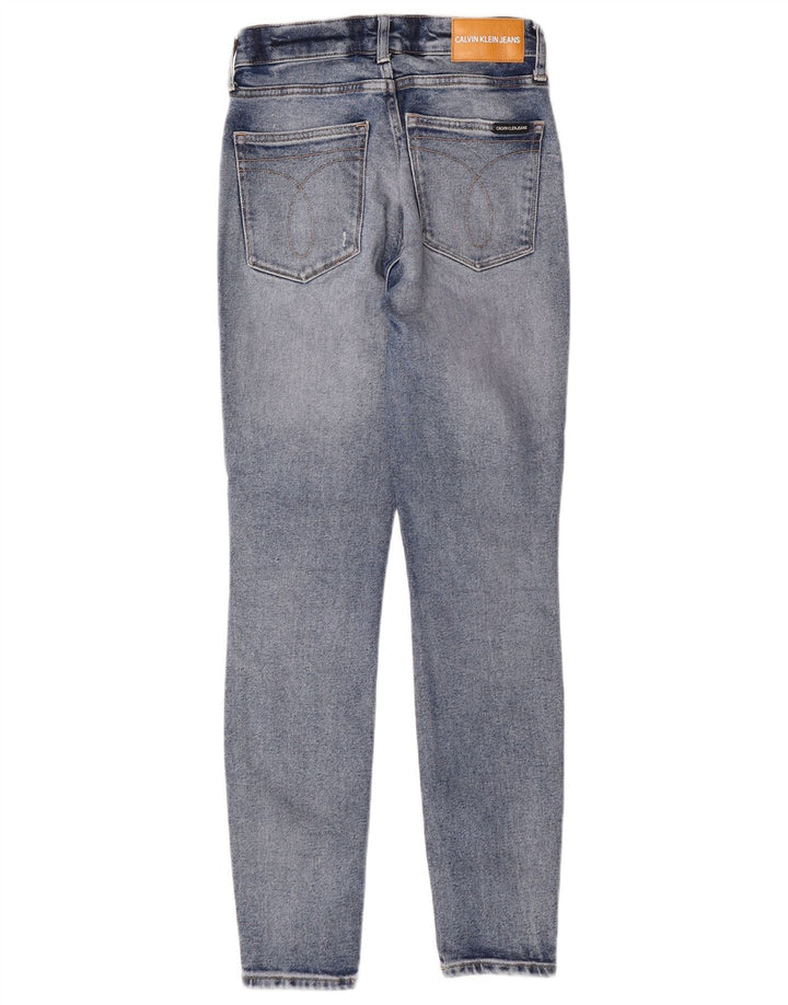 Calvin Klein Dame Skinny Jeans W26 L30 Blå Bomuld Classic
