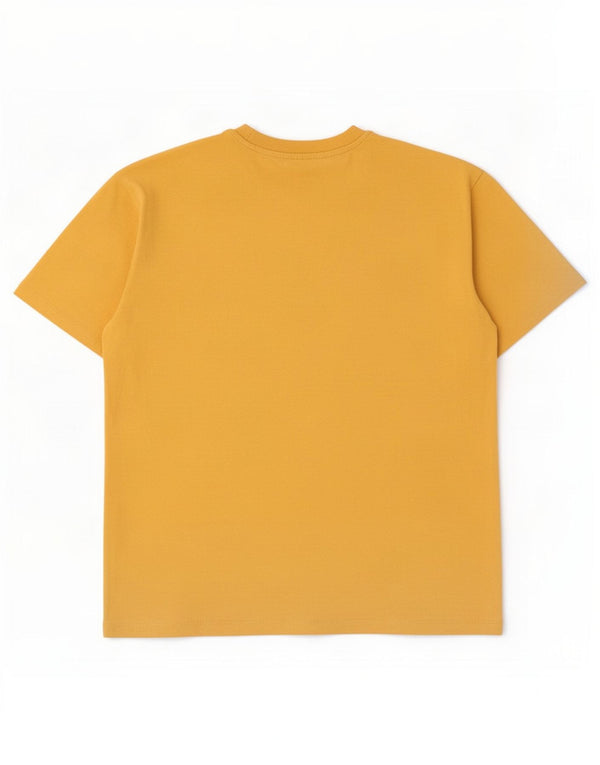 Jack & Jones Mens Graphic T-Shirt Top Large Yellow Cotton