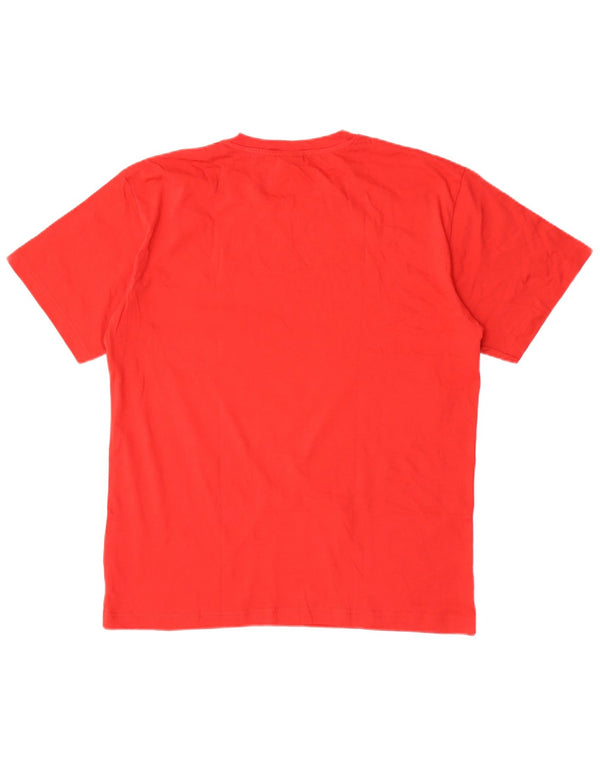 Lotto Herre T-Shirt Top XL Rød Bomuld