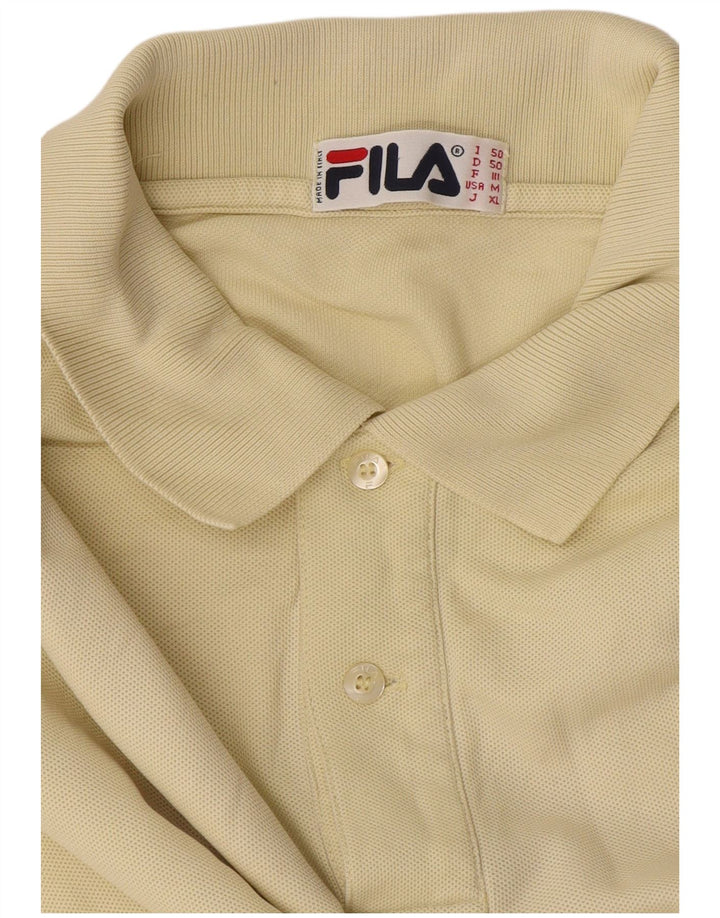 Fila Herre Polo Shirt IT 50 Stor Gul