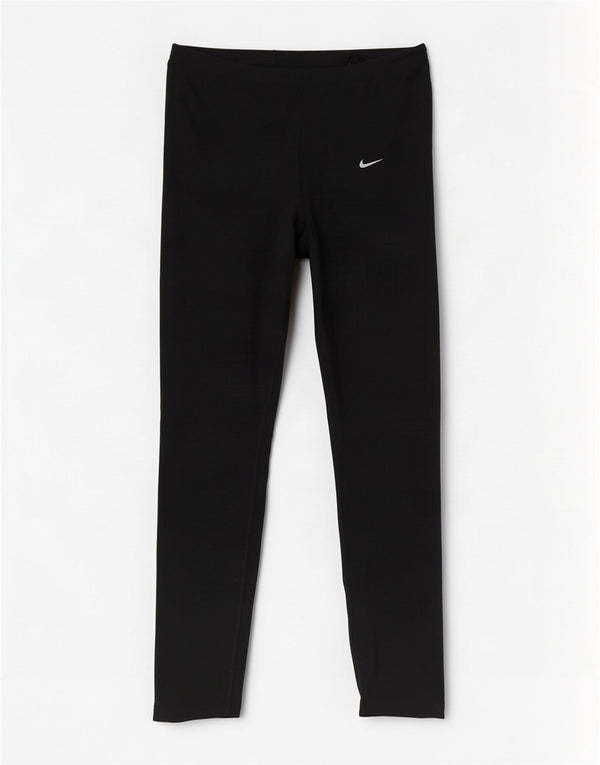 Nike Dame Leggings UK 10/12 Medium Sort Polyester