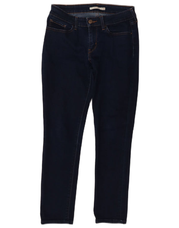 Levi's Dame 711 Skinny Jeans W28 L26 Marineblå Bomuld