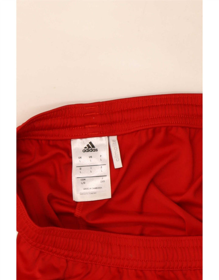 Adidas Herre Climalite Sportshorts Store Røde Colourblock Polyester