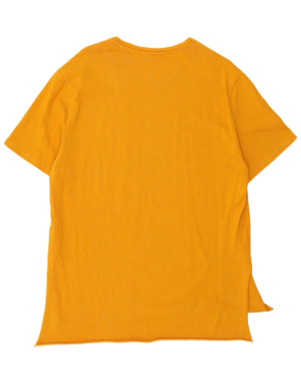 Benetton Womens Tunic Top UK 14 Medium Yellow Cotton