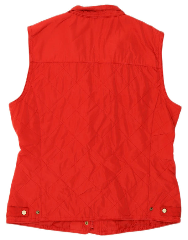 Zara Dame Quilted Gilet UK 14 Large Red