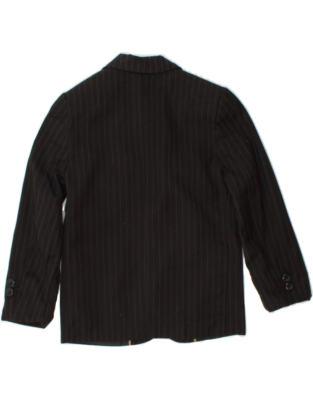 DOCKERS Boys 2 Button Blazer Jacket 4-5 Years Black Pinstripe Polyester Vintage Dockers and Second-Hand Dockers from Messina Hembry 
