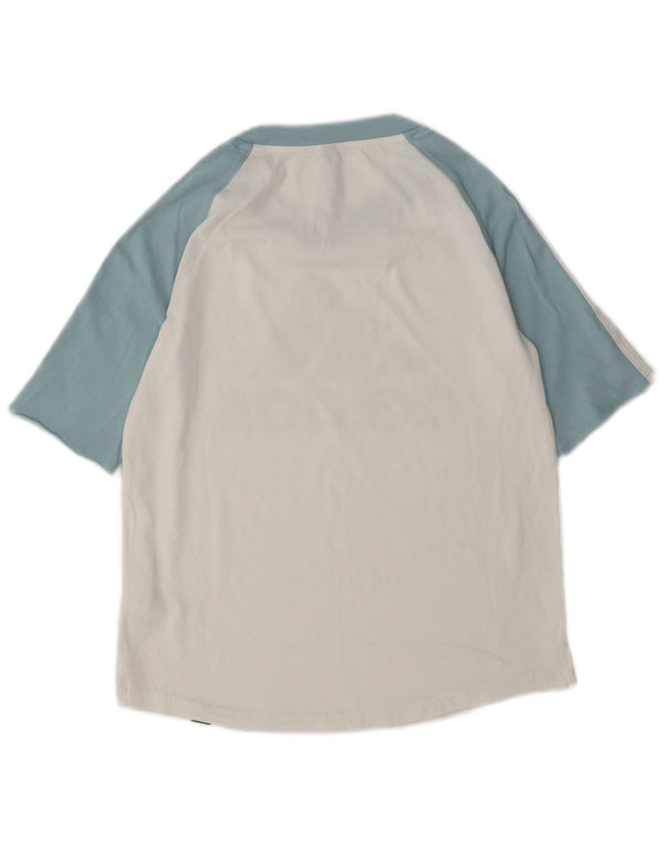 Adidas Dame Grafisk T-Shirt Top UK 8/10 Small White Bomuld
