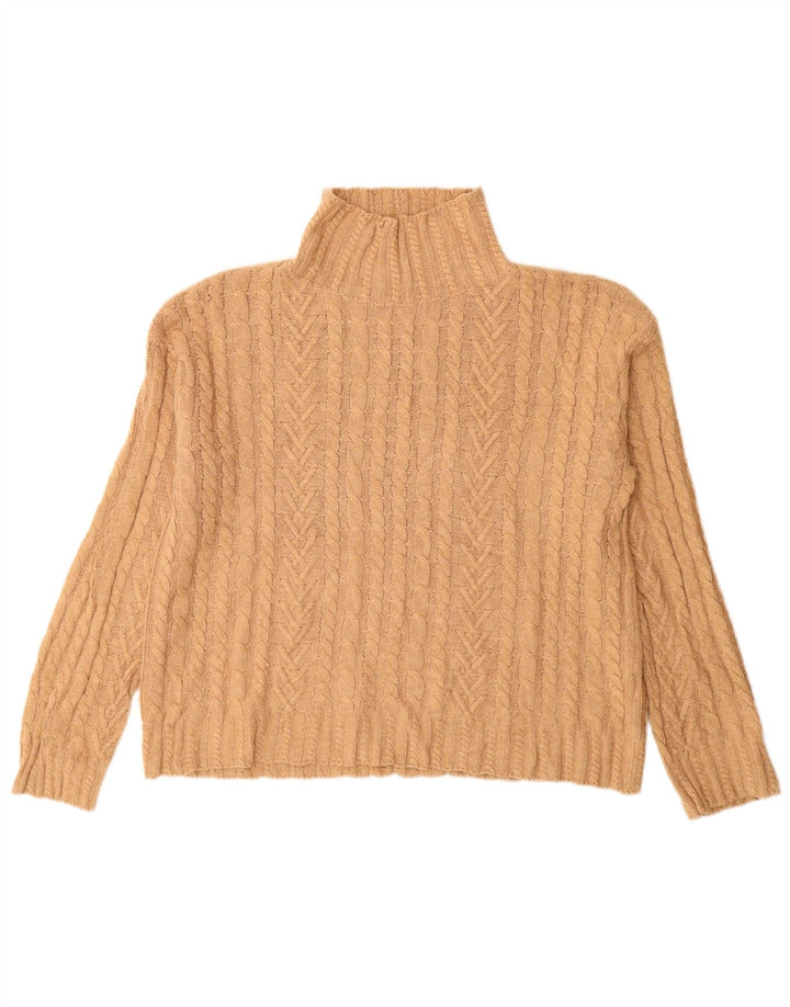 Marks & Spencer Dame Turtle Neck Jumper Sweater UK 10 Small Beige