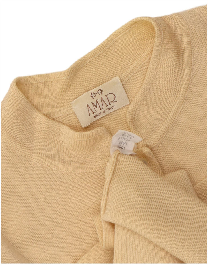 Vintage dame cardigan sweater UK 16 Stor beige uld