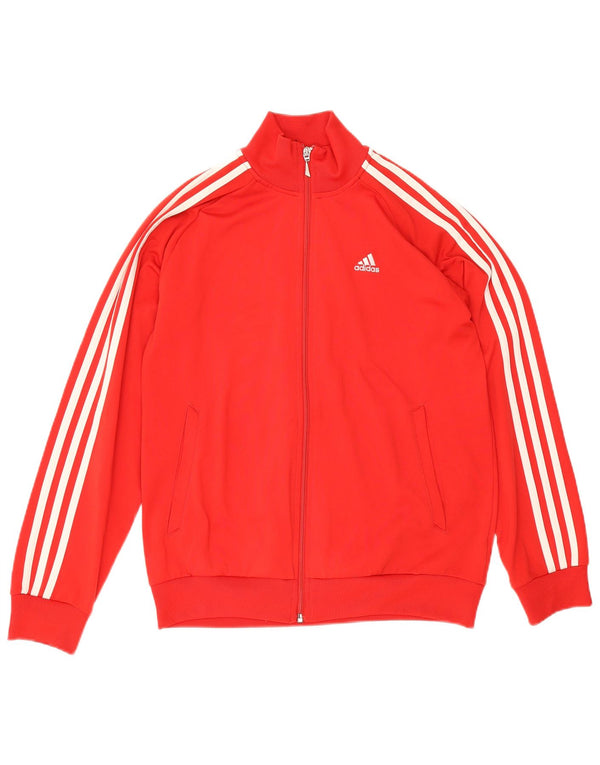Adidas drenge Clima 365 træningsdragt topjakke 13-14 år rød polyester