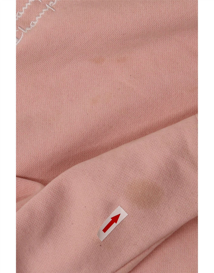 Champion Womens Oversized Sweatshirt Jumper UK 10 Small Pink Bomuld