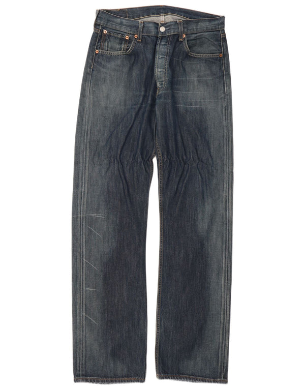 Levi's Dame 501 Straight Jeans W34 L36 Blå Bomuld
