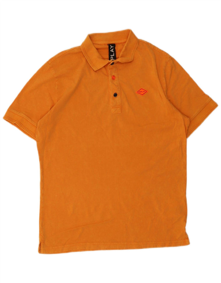 Replay Herre Polo Shirt Lille Orange Bomuld