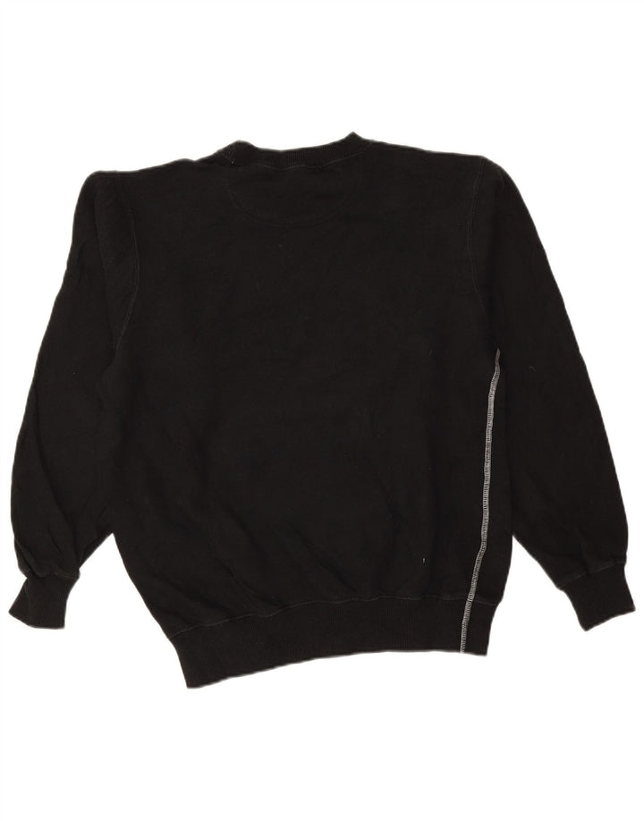 CHAMPION Dame Oversized Grafisk Sweatshirt Jumper UK 10 Lille Sort