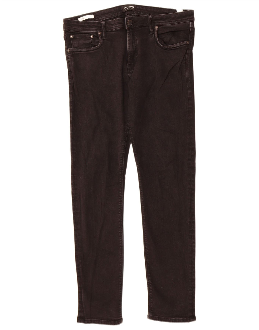 Jack & Jones Herre GLENN Slim Jeans W34 L32 Sort Bomuld