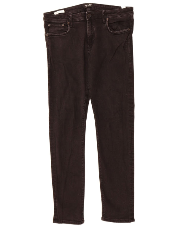 Jack & Jones Herre GLENN Slim Jeans W34 L32 Sort Bomuld