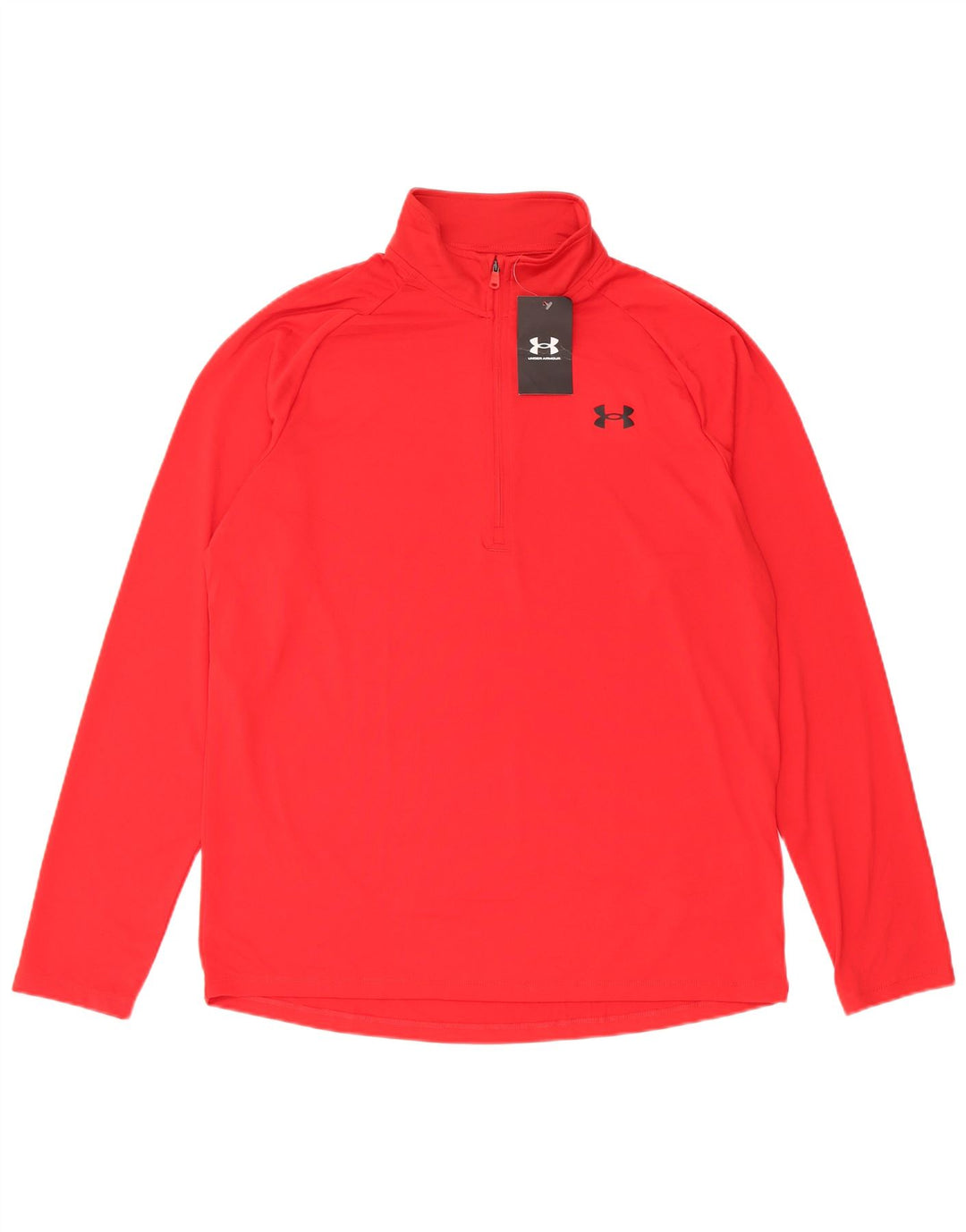 Under Armour Herre Loose Fit Zip Neck Pullover Træningsdragt Top Stor Rød