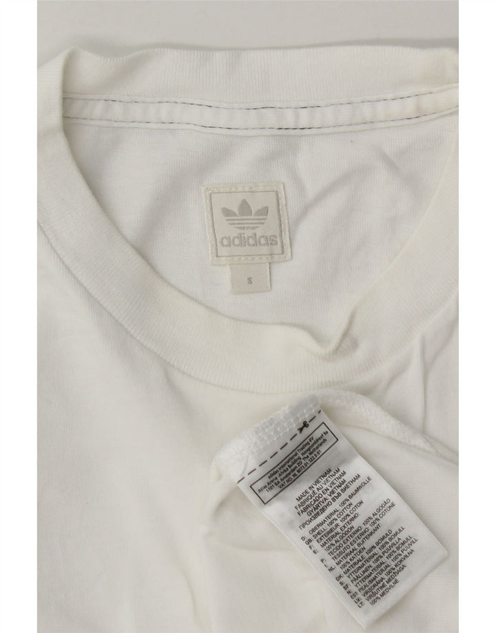 Adidas Grafisk T-shirt top til mænd, lille hvid bomuld