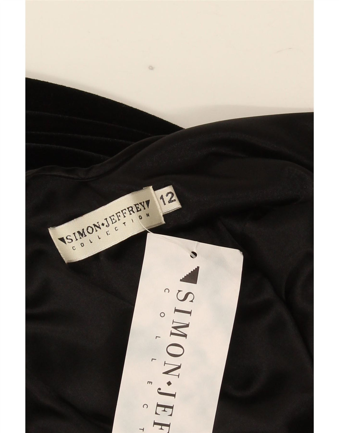 Simon Jeffrey Dame Ærmeløs Asymmetrisk Kjole UK 12 Medium Sort
