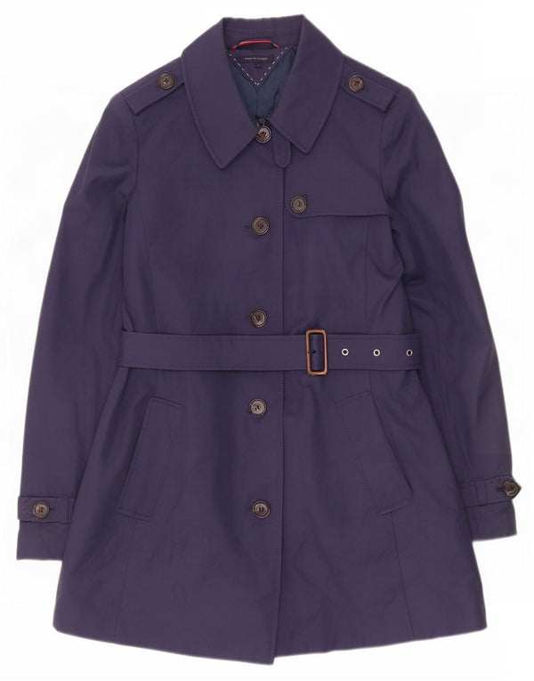 Tommy Hilfiger Trench Coat til kvinder UK 16 Stor marineblå bomuld